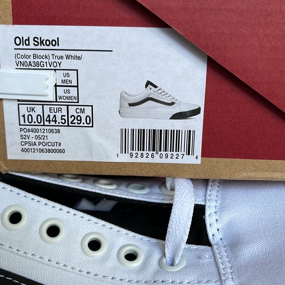 Vans WMNS Old Skool Color Block True White / Black Sneakers - Picture 16 of 16